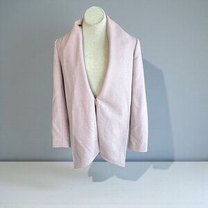 Mac & Jac Pink Wool Cashmere Blend Cropped Blazer Jacket Size 8